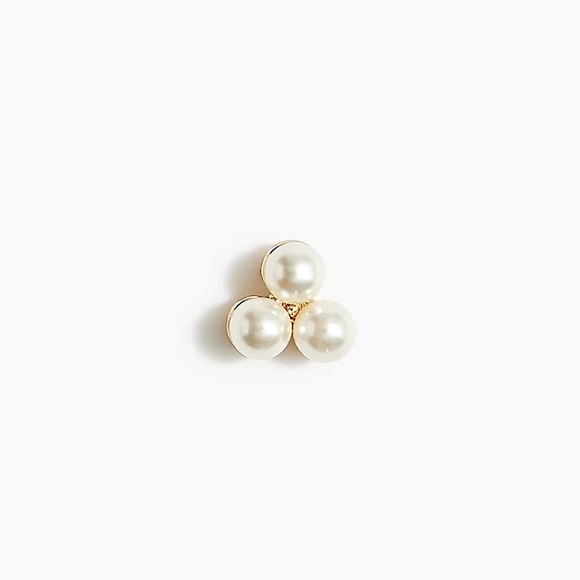 J. CREW Pearl Triangle Stud Earrings - Picture 3 of 7